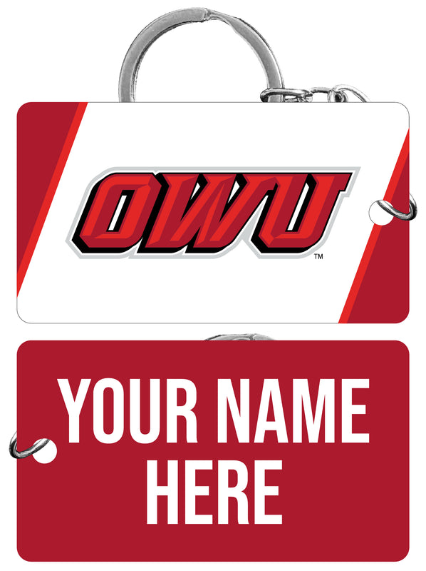 Ohio Wesleyan University Customizable Acrylic Keychain 1.5" x 2.75" Officially Licensed Collegiate Product Single