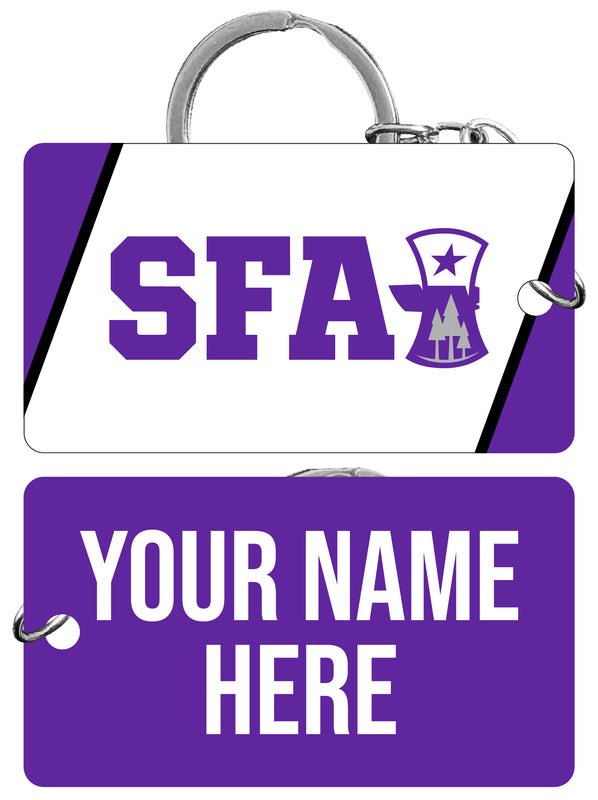 Stephen F. Austin State University Customizable Acrylic Keychain 1.5" x 2.75" Officially Licensed Collegiate Product 4-Pack