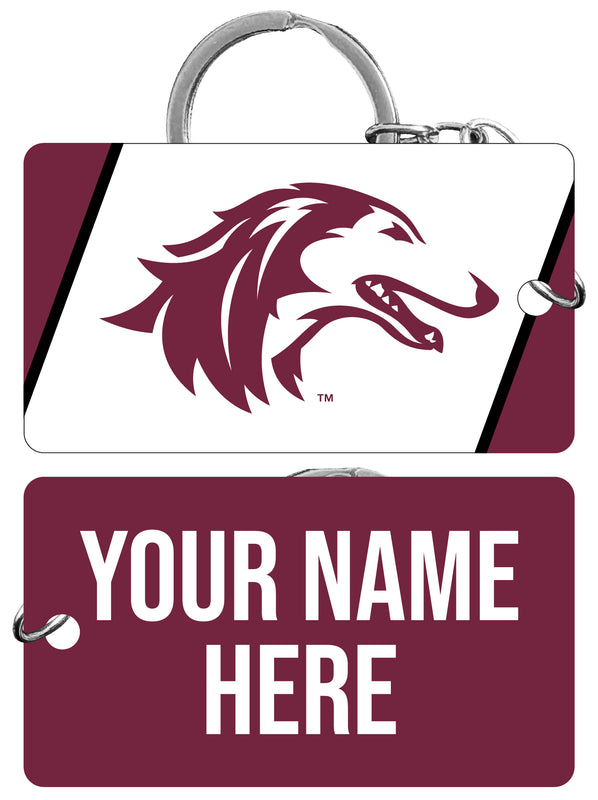 Southern Illinois Salukis Customizable Acrylic Keychain 1.5" x 2.75" Officially Licensed Collegiate Product 4-Pack