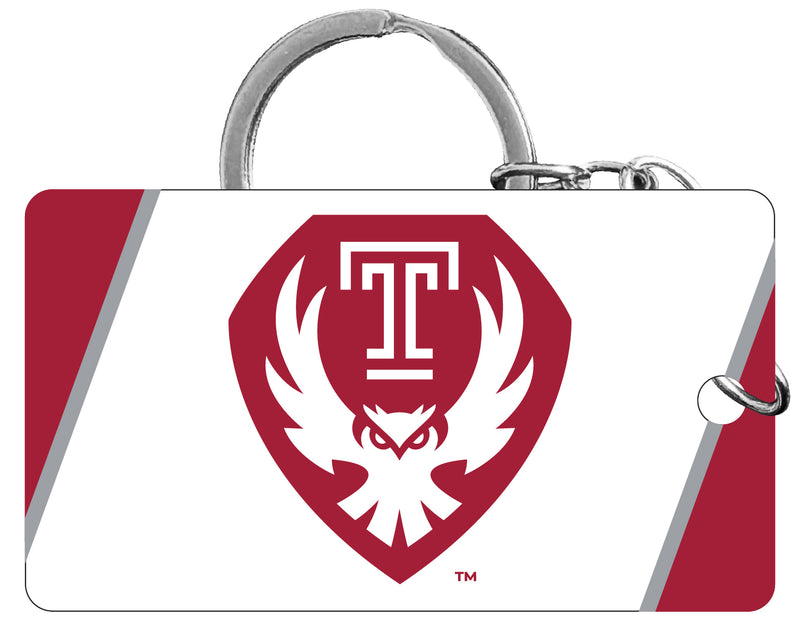 Temple University Acrylic Keychain 1.5" x 2.75" Officially Licensed Collegiate Product 2-Pack