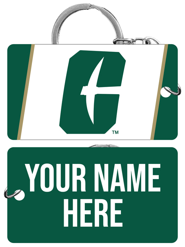 North Carolina Charlotte Forty-Niners Customizable Acrylic Keychain 1.5" x 2.75" Officially Licensed Collegiate Product 2-Pack