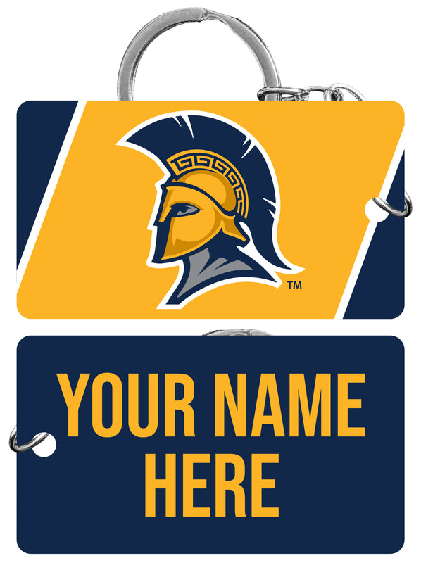North Carolina Greensboro Spartans Customizable Acrylic Keychain 1.5" x 2.75" Officially Licensed Collegiate Product 4-Pack