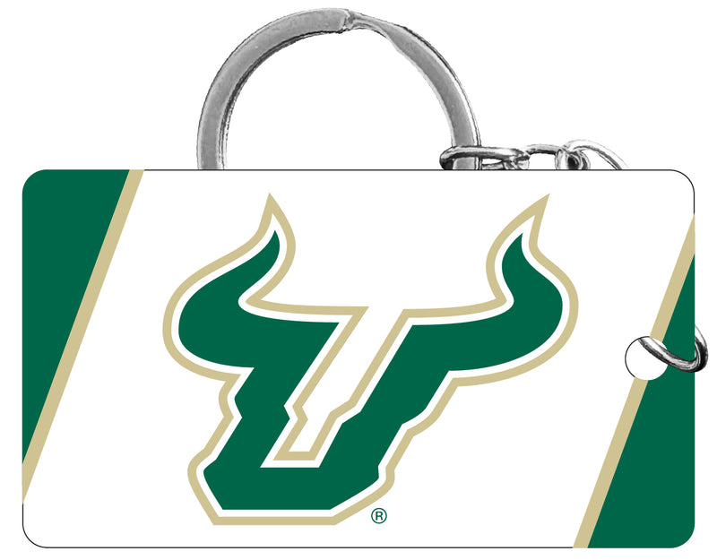 South Florida Bulls Acrylic Keychain 1.5" x 2.75" Officially Licensed Collegiate Product 4-Pack