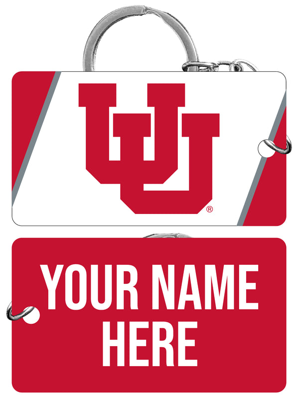 Utah Utes Customizable Acrylic Keychain 1.5" x 2.75" Officially Licensed Collegiate Product 4-Pack
