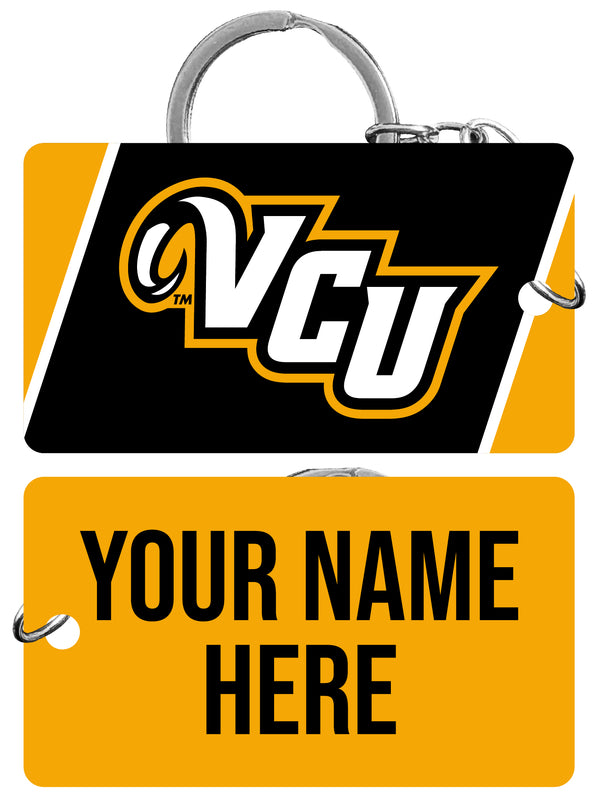 Virginia Commonwealth Customizable Acrylic Keychain 1.5" x 2.75" Officially Licensed Collegiate Product 2-Pack