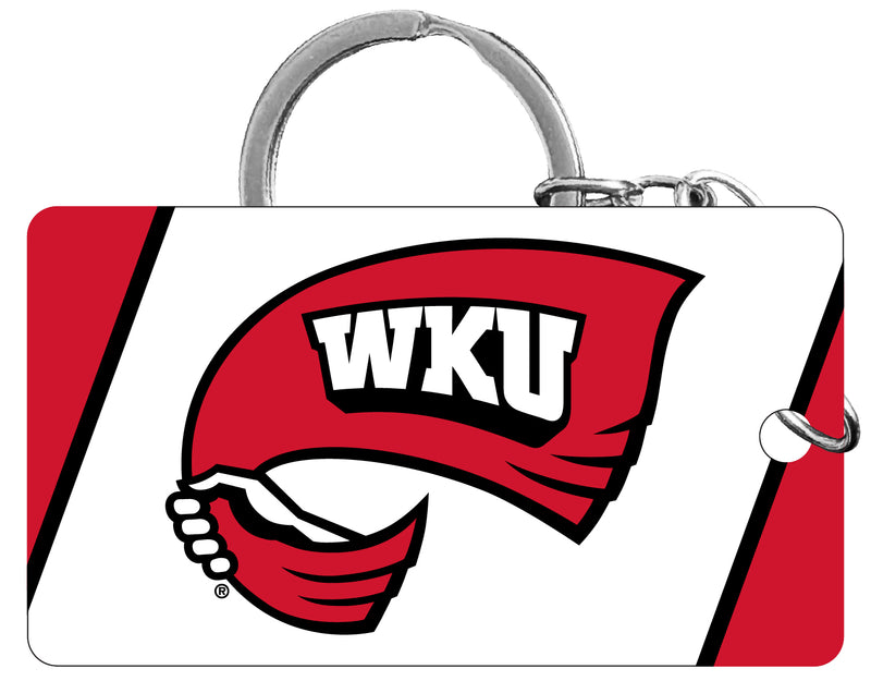 Western Kentucky Hilltoppers Acrylic Keychain 1.5" x 2.75" Officially Licensed Collegiate Product 4-Pack
