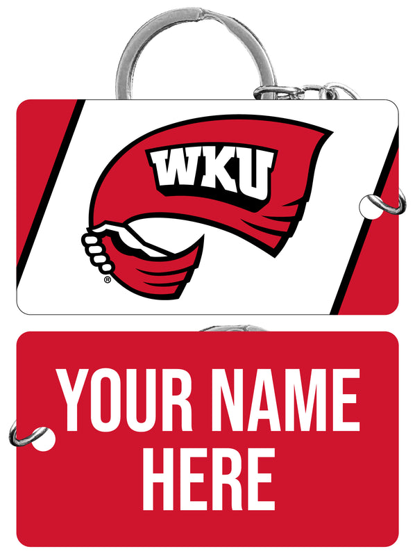 Western Kentucky Hilltoppers Customizable Acrylic Keychain 1.5" x 2.75" Officially Licensed Collegiate Product Single
