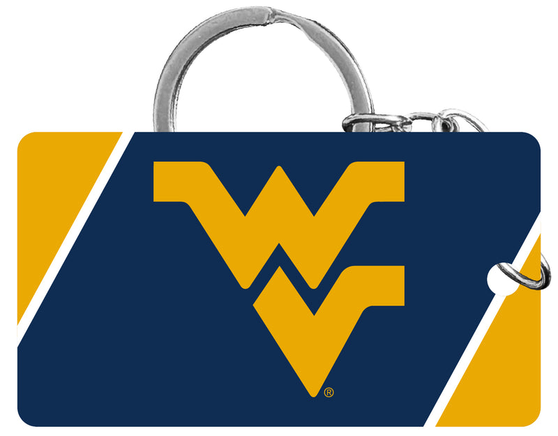 West Virginia Mountaineers Acrylic Keychain 1.5" x 2.75" Officially Licensed Collegiate Product 2-Pack