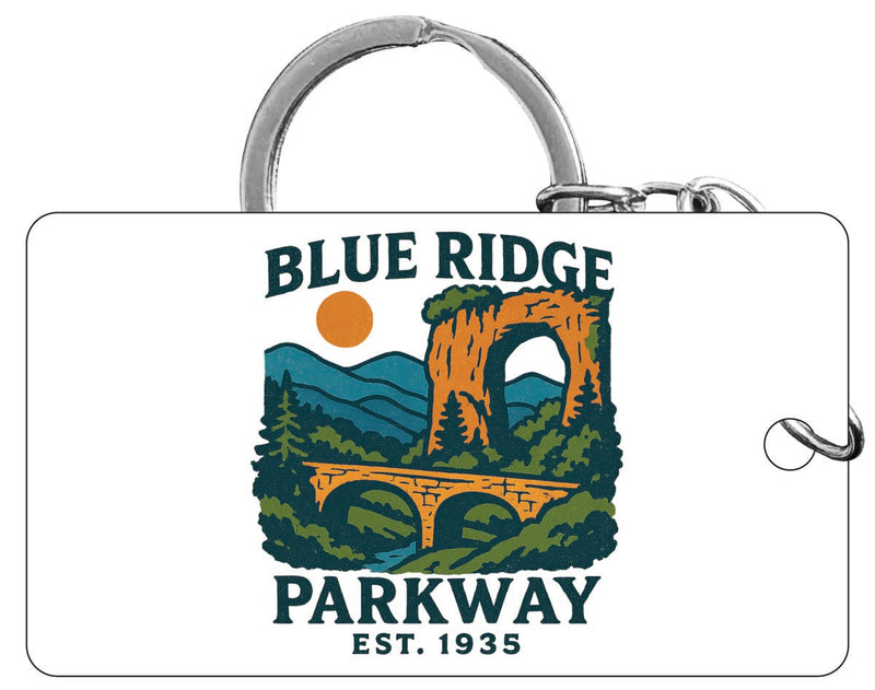 Blue Ridge Parkway Vintage Design Souvenir Acrylic Keychain (1.5" x 2.75")