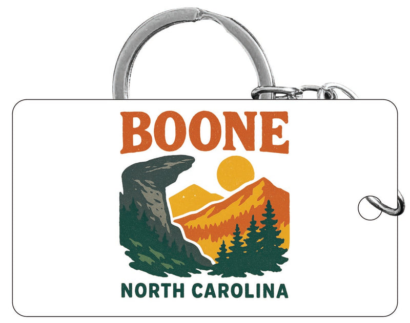 Boone North Carolina Vintage Design Souvenir Acrylic Keychain (1.5" x 2.75")