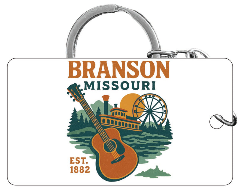 Branson Missouri Vintage Design Souvenir Acrylic Keychain (1.5" x 2.75")