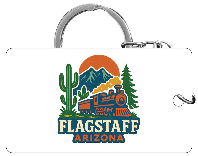 Flagstaff Arizona Vintage Design Souvenir Acrylic Keychain (1.5" x 2.75")