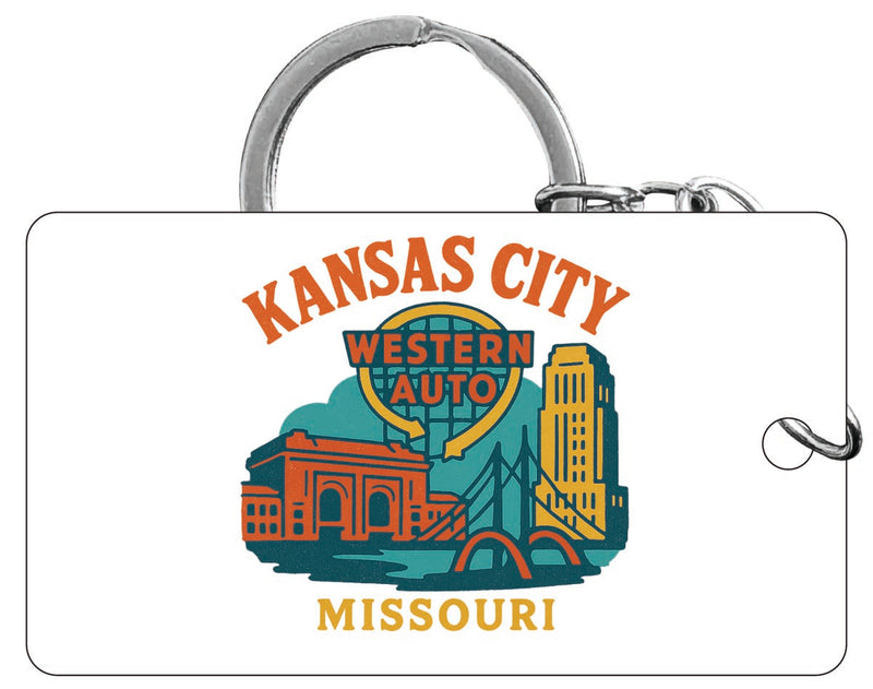 Kansas City Missouri Vintage Design Souvenir Acrylic Keychain (1.5" x 2.75")