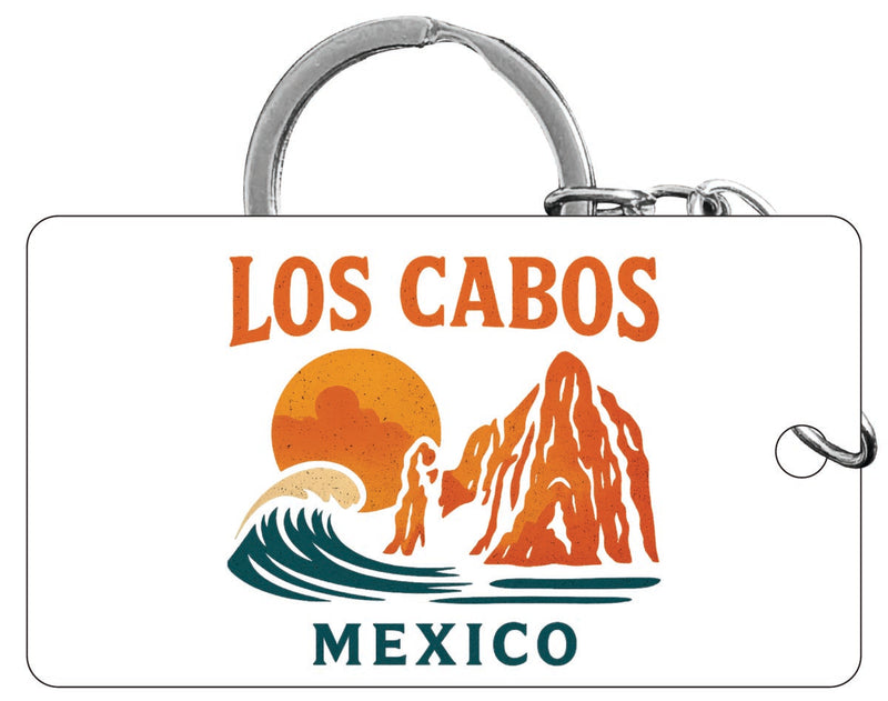Los Cabos Mexico Vintage Design Souvenir Acrylic Keychain (1.5" x 2.75")