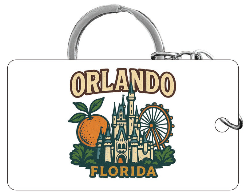 Orlando Florida Vintage Design Souvenir Acrylic Keychain (1.5" x 2.75")