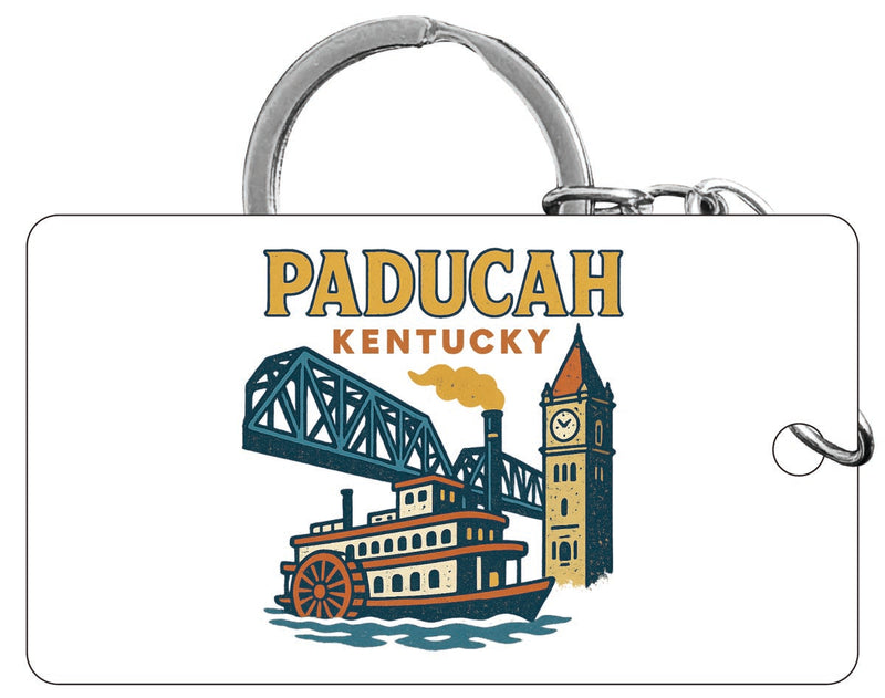 Paducah Kentucky Vintage Design Souvenir Acrylic Keychain (1.5" x 2.75")