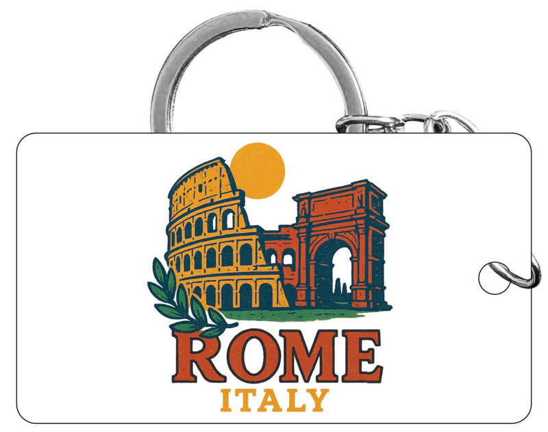 Rome Italy Vintage Design Souvenir Acrylic Keychain (1.5" x 2.75")