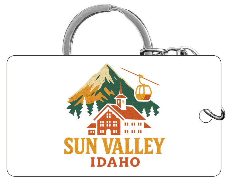 Sun Valley Idaho Vintage Design Souvenir Acrylic Keychain (1.5" x 2.75")