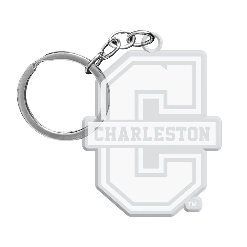 College of Charleston Officially Licensed Precision-Cut Acrylic Keychain – Printed or Engraved Logo Etched