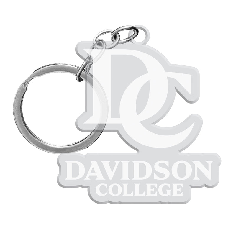 Davidson College Officially Licensed Precision-Cut Acrylic Keychain – Printed or Engraved Logo Etched