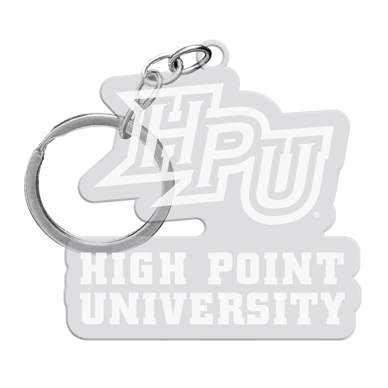 High Point University Officially Licensed Precision-Cut Acrylic Keychain – Printed or Engraved Logo Etched