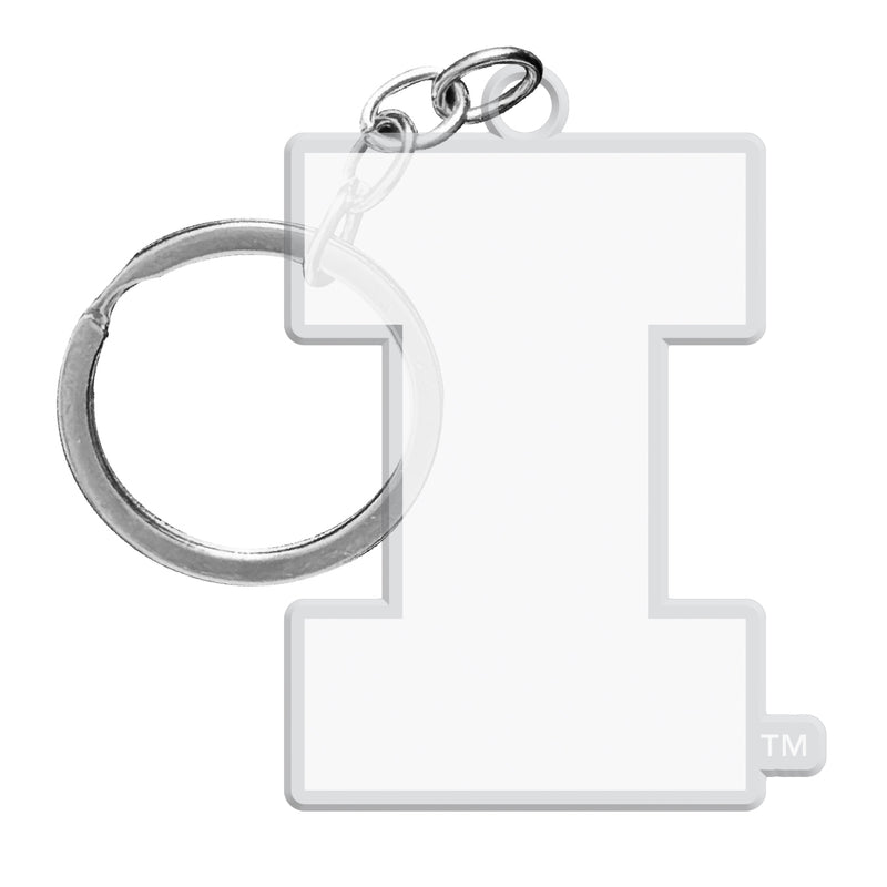 Illinois Fighting Illini Officially Licensed Precision-Cut Acrylic Keychain – Printed or Engraved Logo Etched