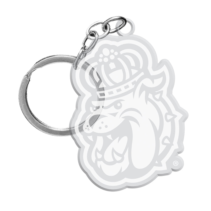 James Madison Dukes Officially Licensed Precision-Cut Acrylic Keychain – Printed or Engraved Logo Etched