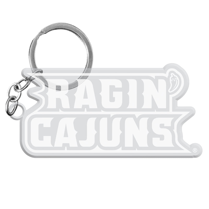Louisiana at Lafayette Ragin' Cajuns Officially Licensed Precision-Cut Acrylic Keychain – Printed or Engraved Logo Etched