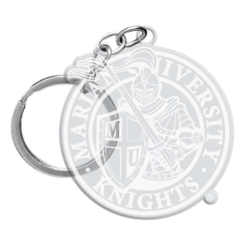 Marian University Knights Officially Licensed Precision-Cut Acrylic Keychain – Printed or Engraved Logo Etched