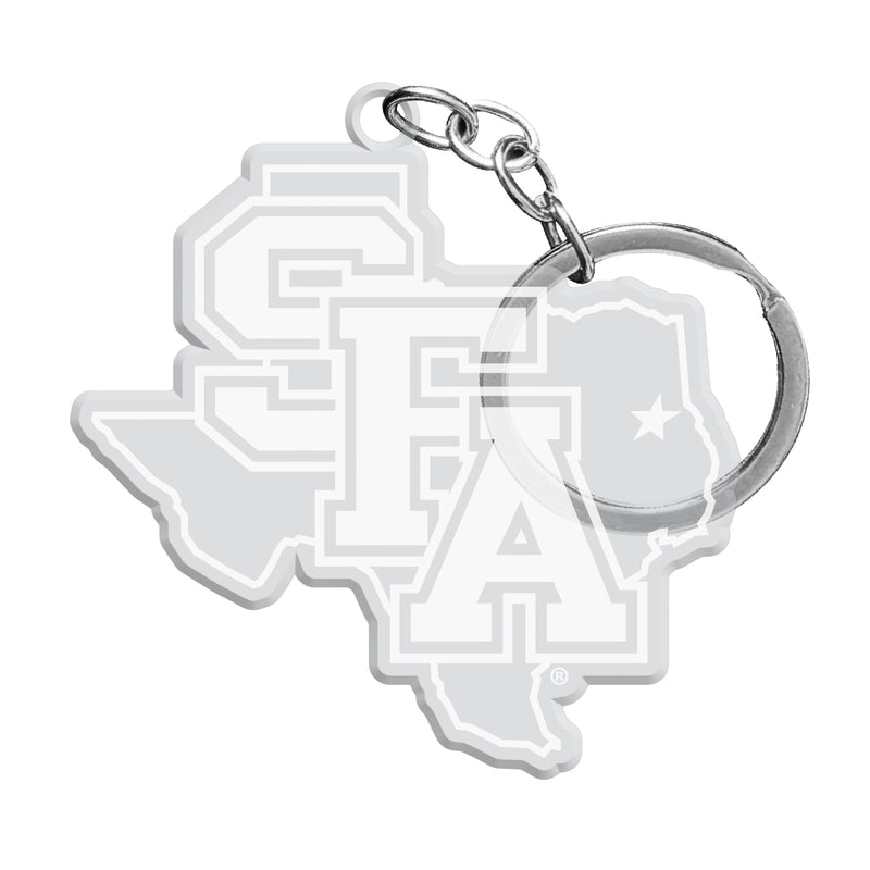 Stephen F. Austin State University Officially Licensed Precision-Cut Acrylic Keychain – Printed or Engraved Logo Etched