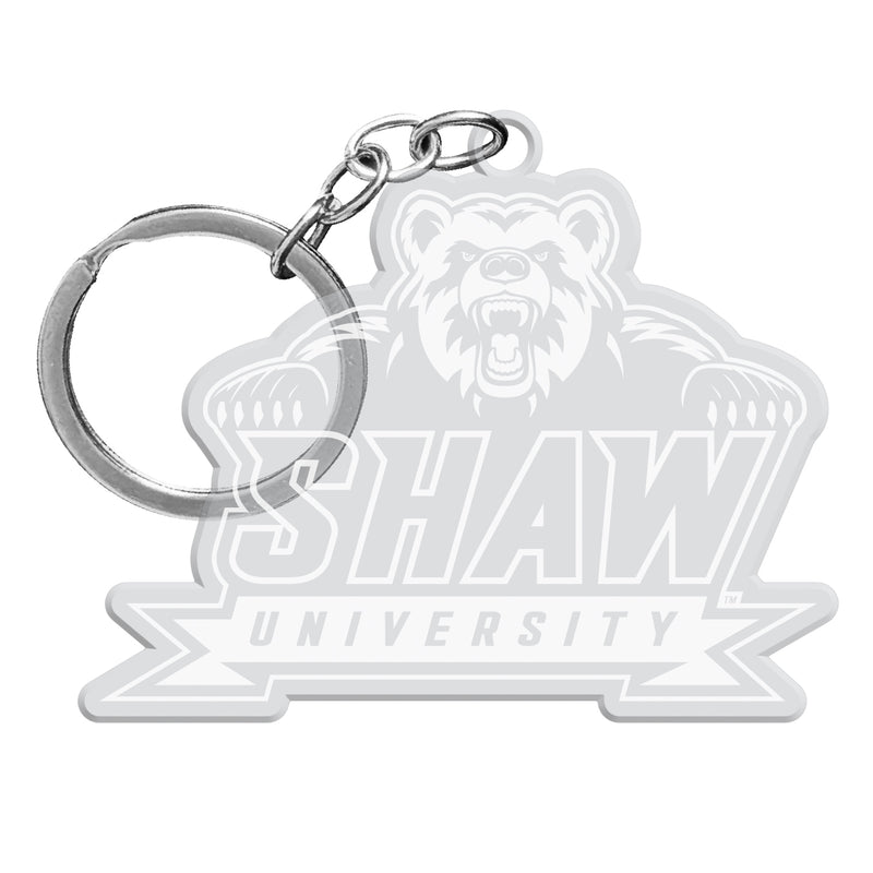 Shaw University Bears Officially Licensed Precision-Cut Acrylic Keychain – Printed or Engraved Logo Etched