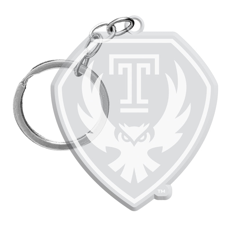 Temple University Officially Licensed Precision-Cut Acrylic Keychain – Printed or Engraved Logo Etched