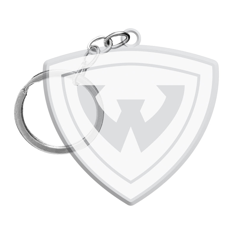 Wayne State Officially Licensed Precision-Cut Acrylic Keychain – Printed or Engraved Logo Etched