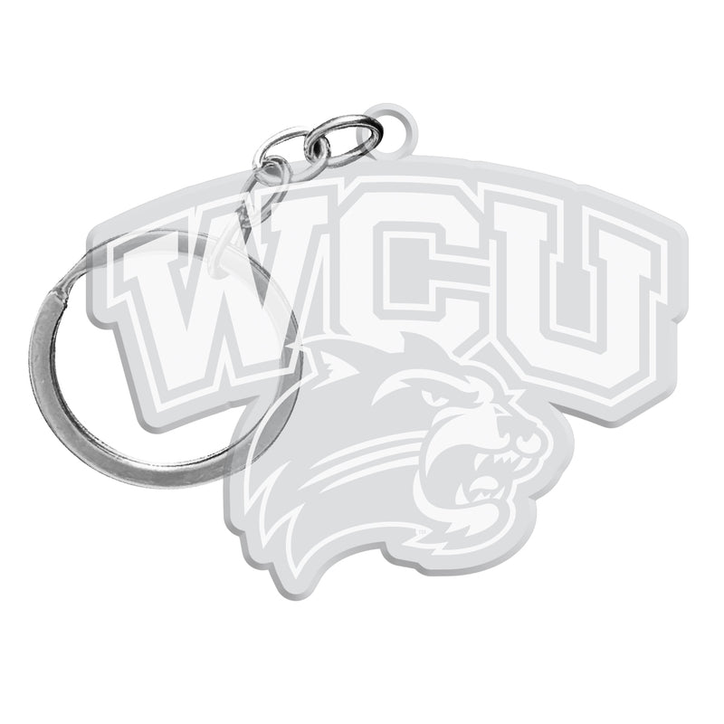 Western Carolina University Officially Licensed Precision-Cut Acrylic Keychain – Printed or Engraved Logo Etched