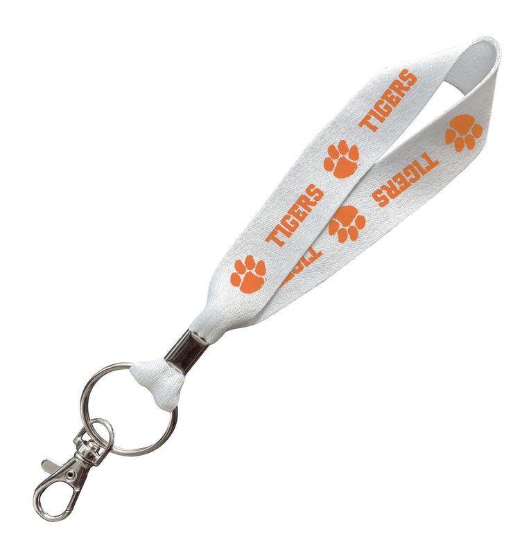 Clemson Tigers Officially Licensed 6-Inches Long Cloth Keychain Lanyard