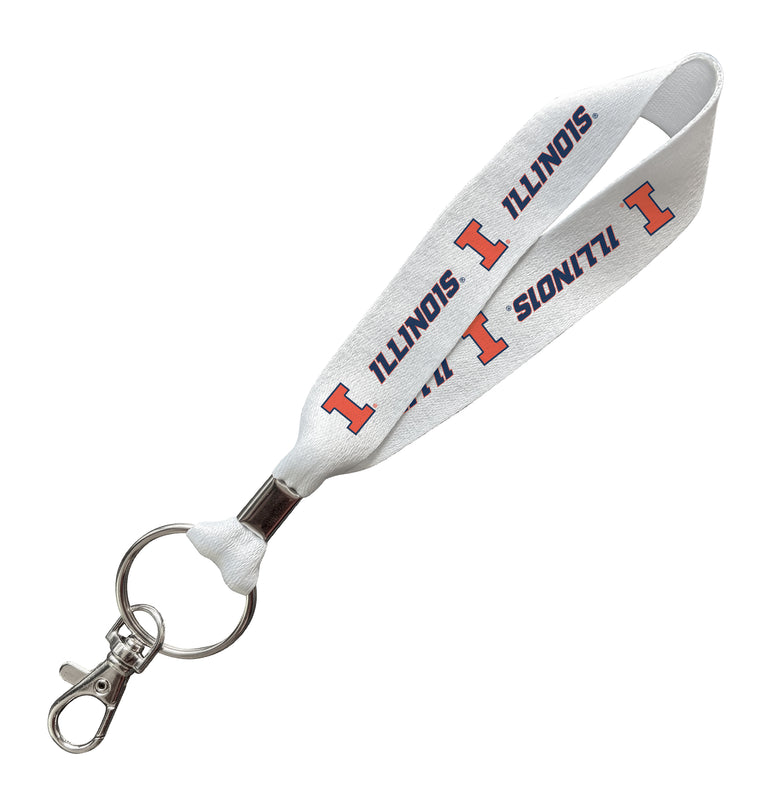 Illinois Fighting Illini Officially Licensed 6-Inches Long Cloth Keychain Lanyard