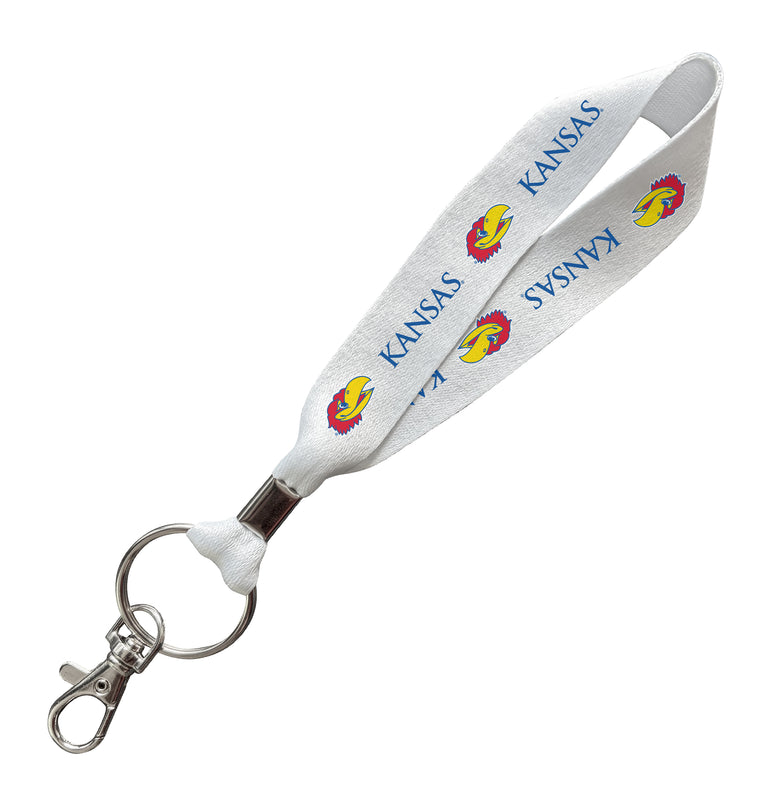Kansas Jayhawks Officially Licensed 6-Inches Long Cloth Keychain Lanyard