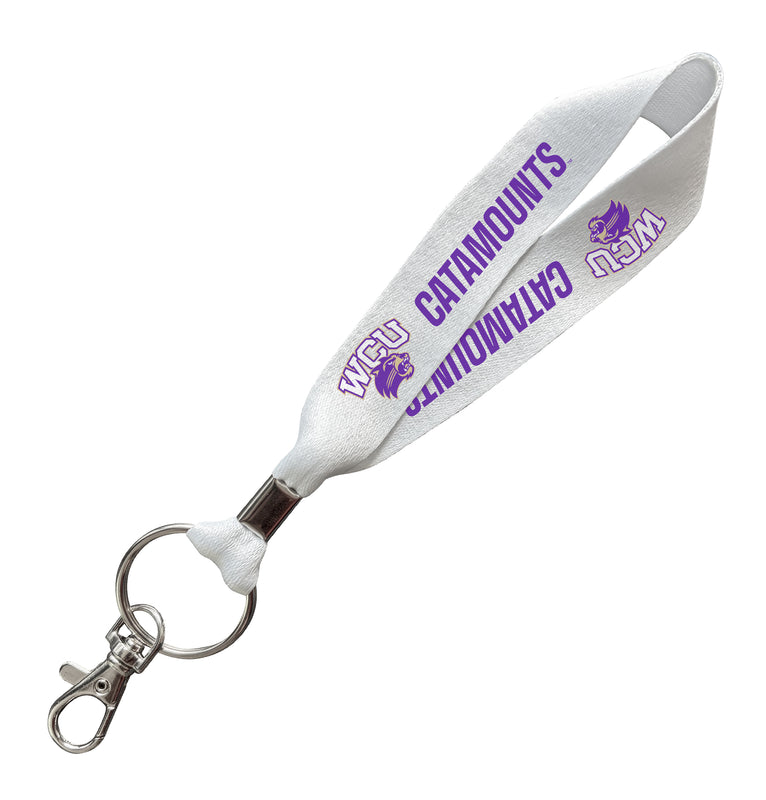 Western Carolina University Officially Licensed 6-Inches Long Cloth Keychain Lanyard