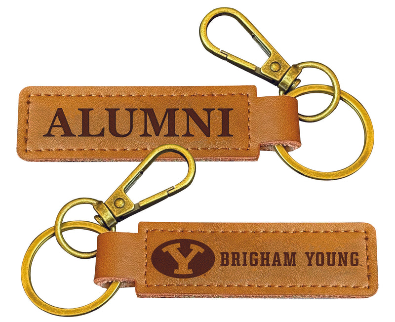 Brigham Young Cougars College Alumni Leather Keychain – Officially Licensed