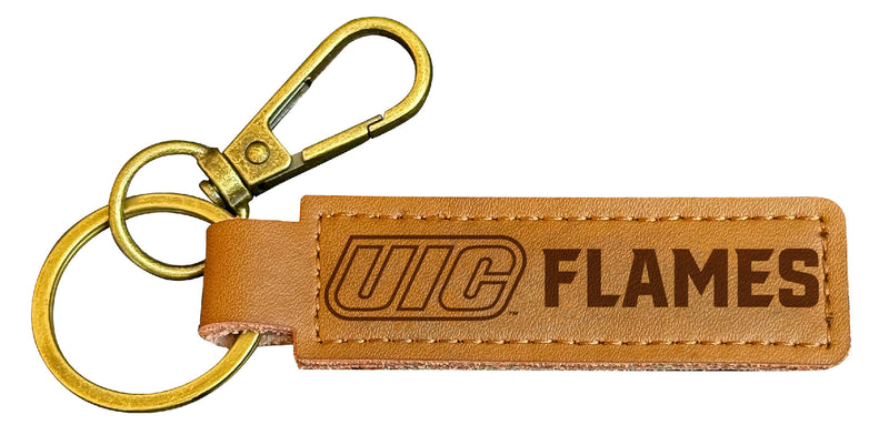 University of Illinois at Chicago Leather Keychain 3.25"� Long Officially Licensed Collegiate Product Single
