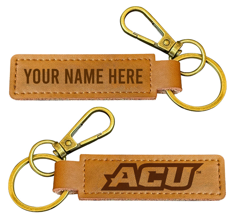 Abilene Christian University Customizable Leather Keychain 3.25" Long Officially Licensed