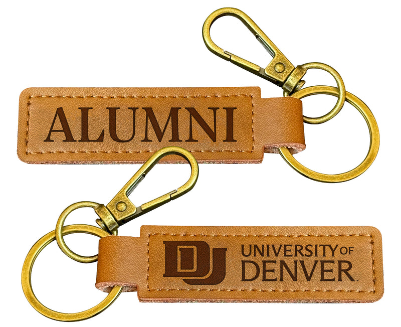 University of Denver Pioneers College Alumni Leather Keychain – Officially Licensed