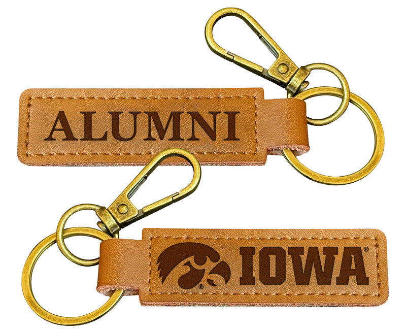 Iowa Hawkeyes College Alumni Leather Keychain – Officially Licensed
