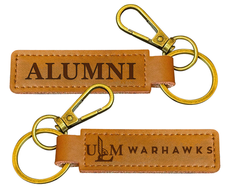 University of Louisiana Monroe College Alumni Leather Keychain – Officially Licensed