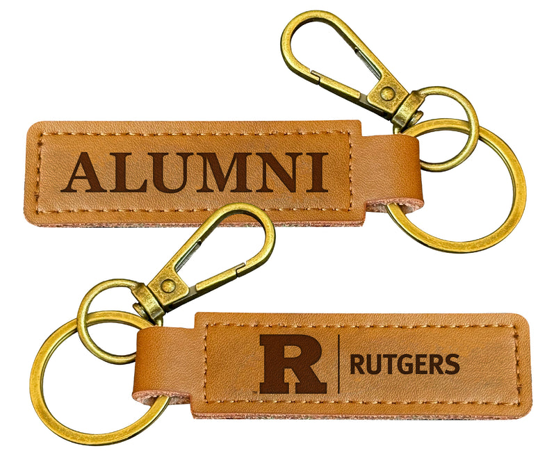 Rutgers Scarlet Knights College Alumni Leather Keychain – Officially Licensed