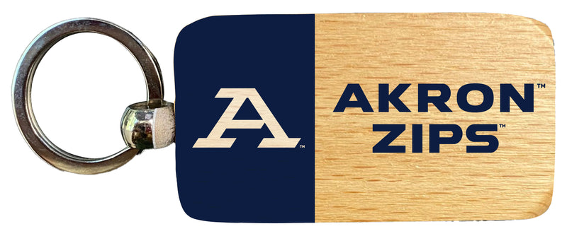 Akron Zips 2.5 x 1-Inch Wooden Keychain Officially Licensed Collegiate Product Single