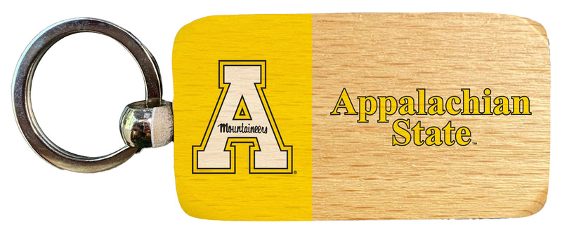 Appalachian State 2.5 x 1-Inch Wooden Keychain Officially Licensed Collegiate Product Single