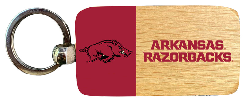 Arkansas Razorbacks 2.5 x 1-Inch Wooden Keychain Officially Licensed Collegiate Product 2-Pack