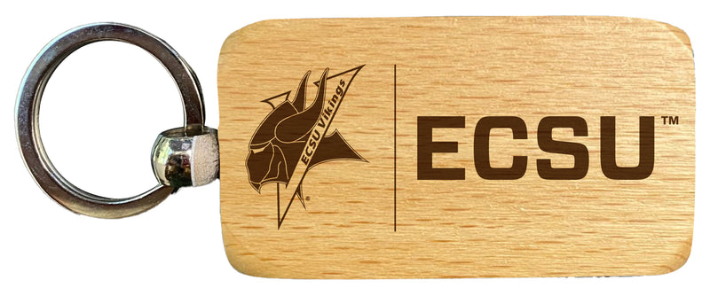 Elizabeth City State University 2.5 x 1-Inch Engraved Wooden Keychain Officially Licensed Collegiate Product Single Unit
