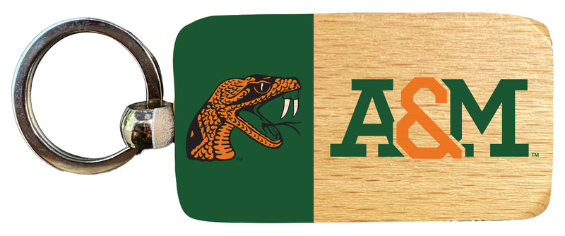 Florida A&M Rattlers 2.5 x 1-Inch Wooden Keychain Officially Licensed Collegiate Product Single
